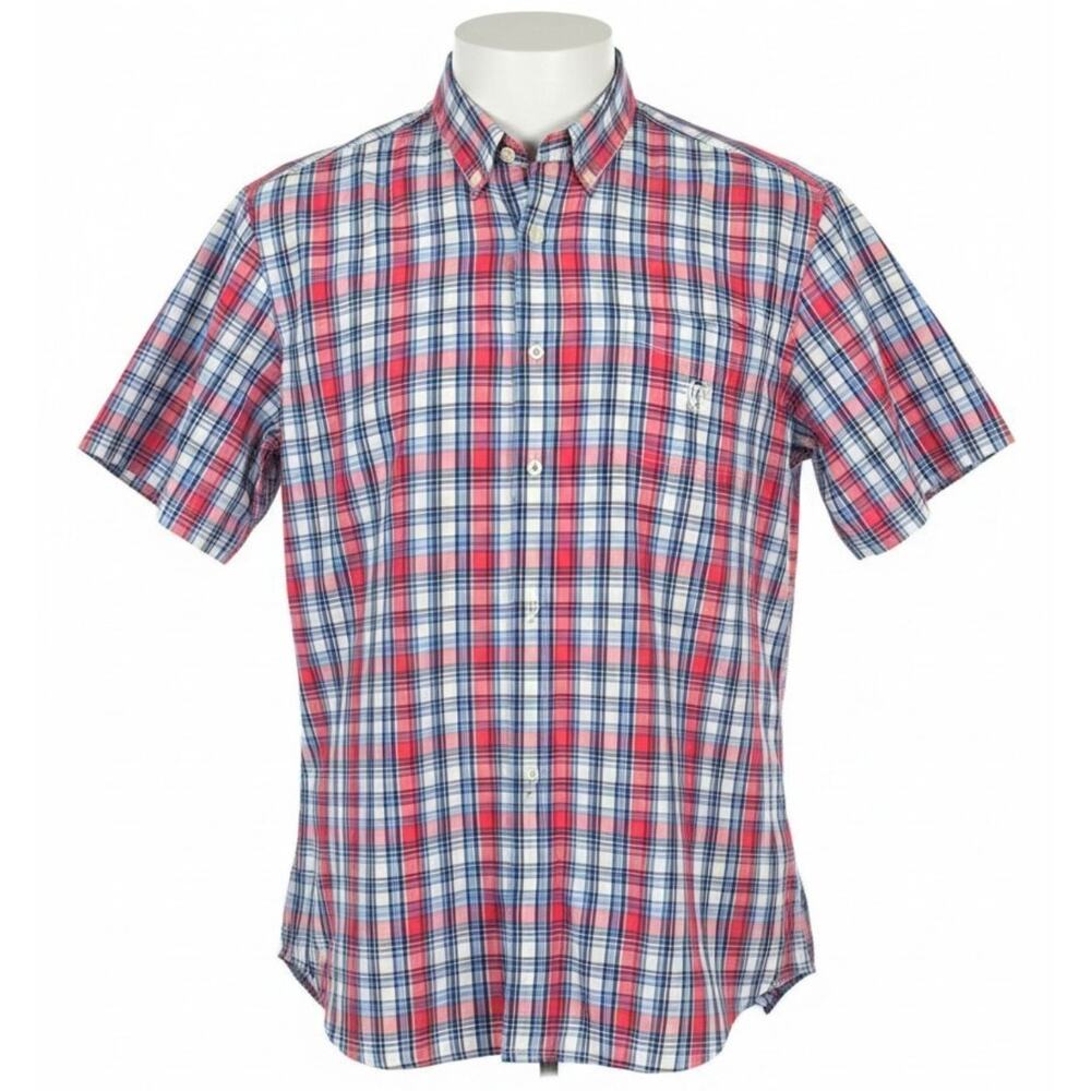 CHAPs brand men's short sleeve button down collar shirt XL size